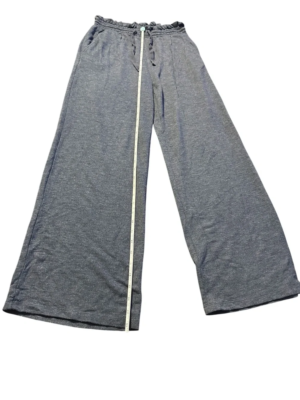 Wide Leg Super Soft Drawstring Lounge Pants in Heather Gray